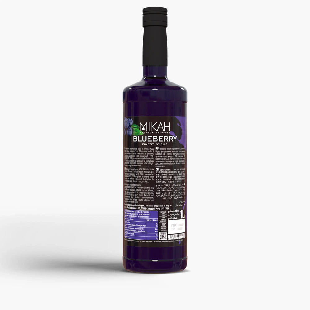 
                  
                    Mikah Premium Flavors Syrup - Blueberry 1L
                  
                