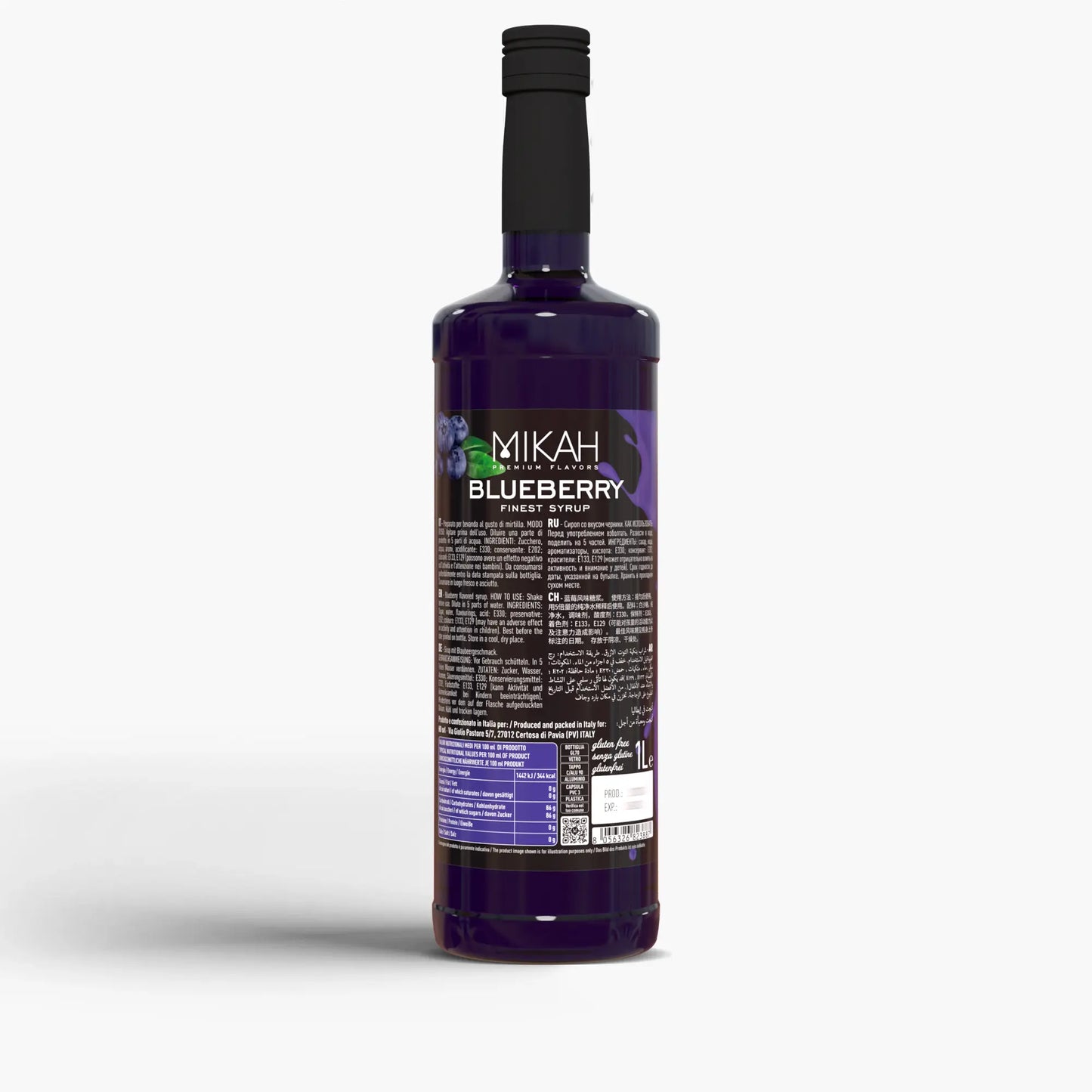 
                  
                    Sciroppo Mikah Premium Flavors - Blueberry (Mirtillo) 1L
                  
                