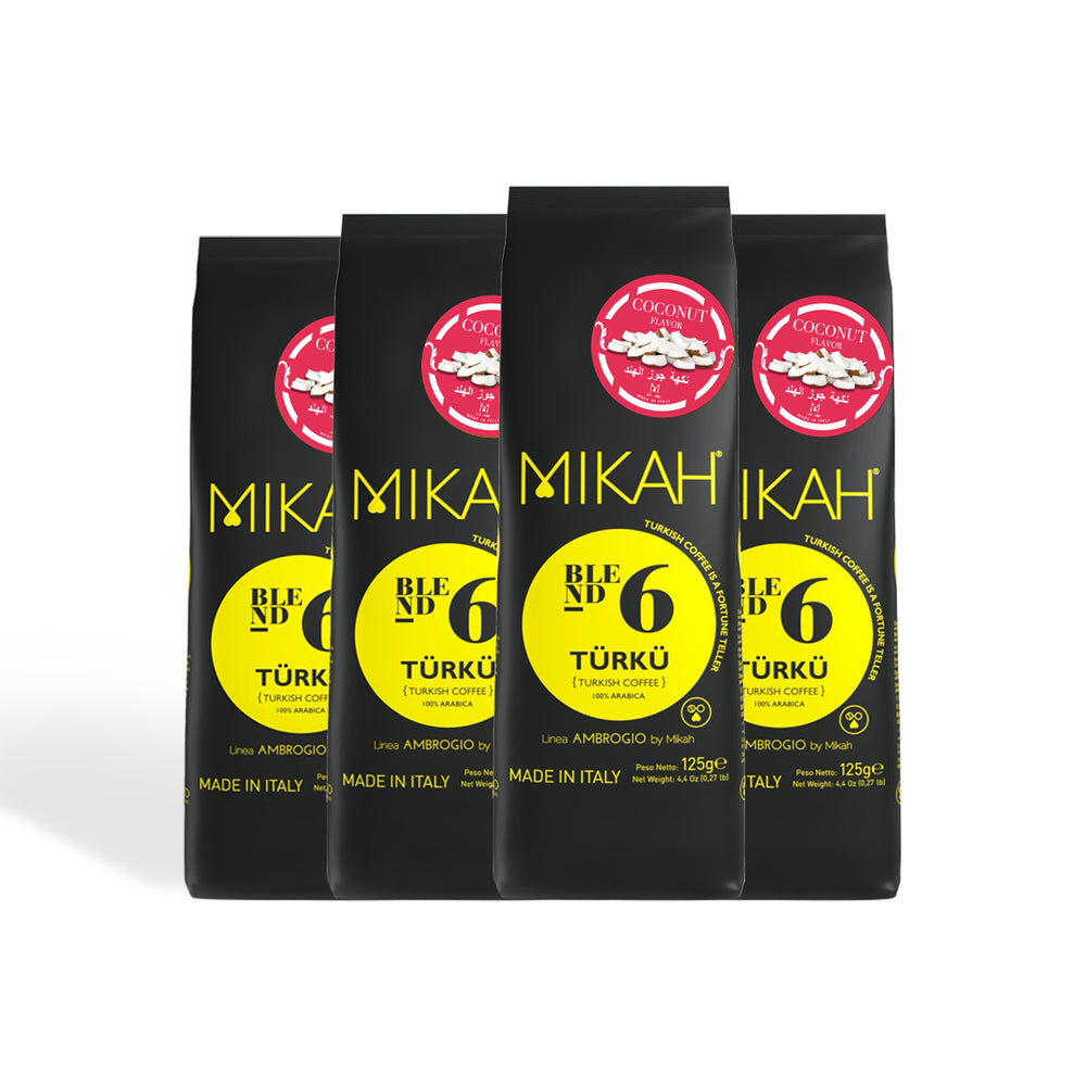 TÜRKÜ N.6 | Coconut - Coconut flavored Turkish Coffee (4x 125gr)