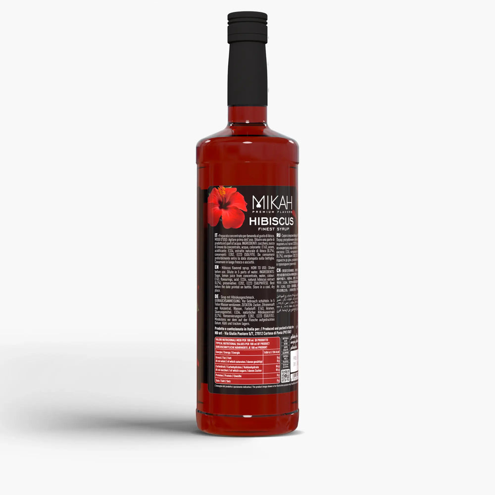 Sciroppo Mikah Premium Flavors - Hibiscus (Ibisco) 1L