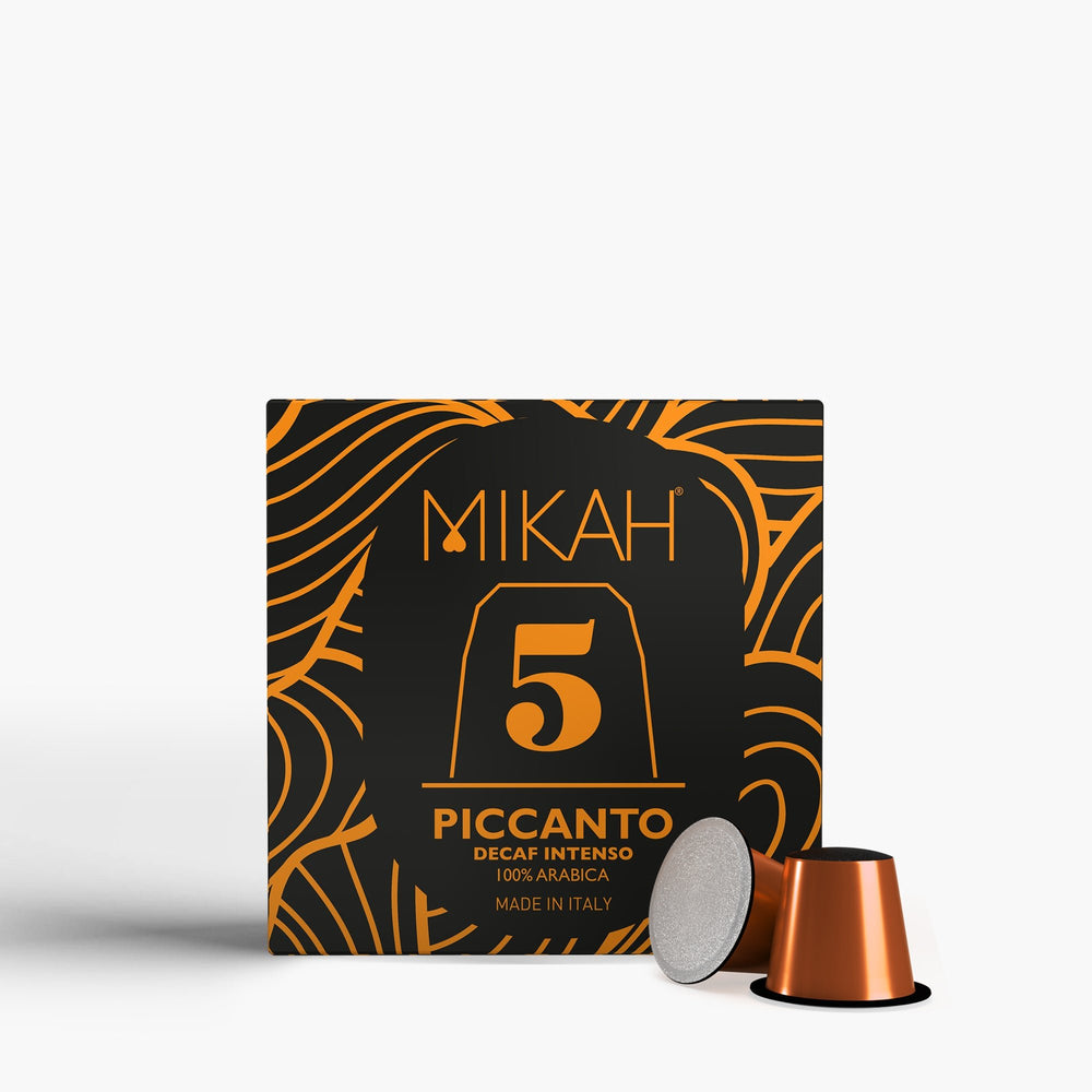 Tempo Kit - 100 Capsules for Nespresso® system Piccanto N.5 Decaffeinato and Free Capsule Holder