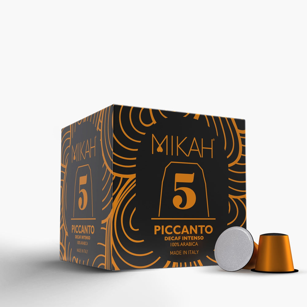 Tempo Kit - 100 Capsules for Nespresso® system Piccanto N.5 Decaffeinato and Free Capsule Holder
