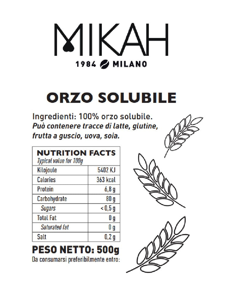 
                  
                    Mikah Orzo solubile - Sacchetto da 500g
                  
                