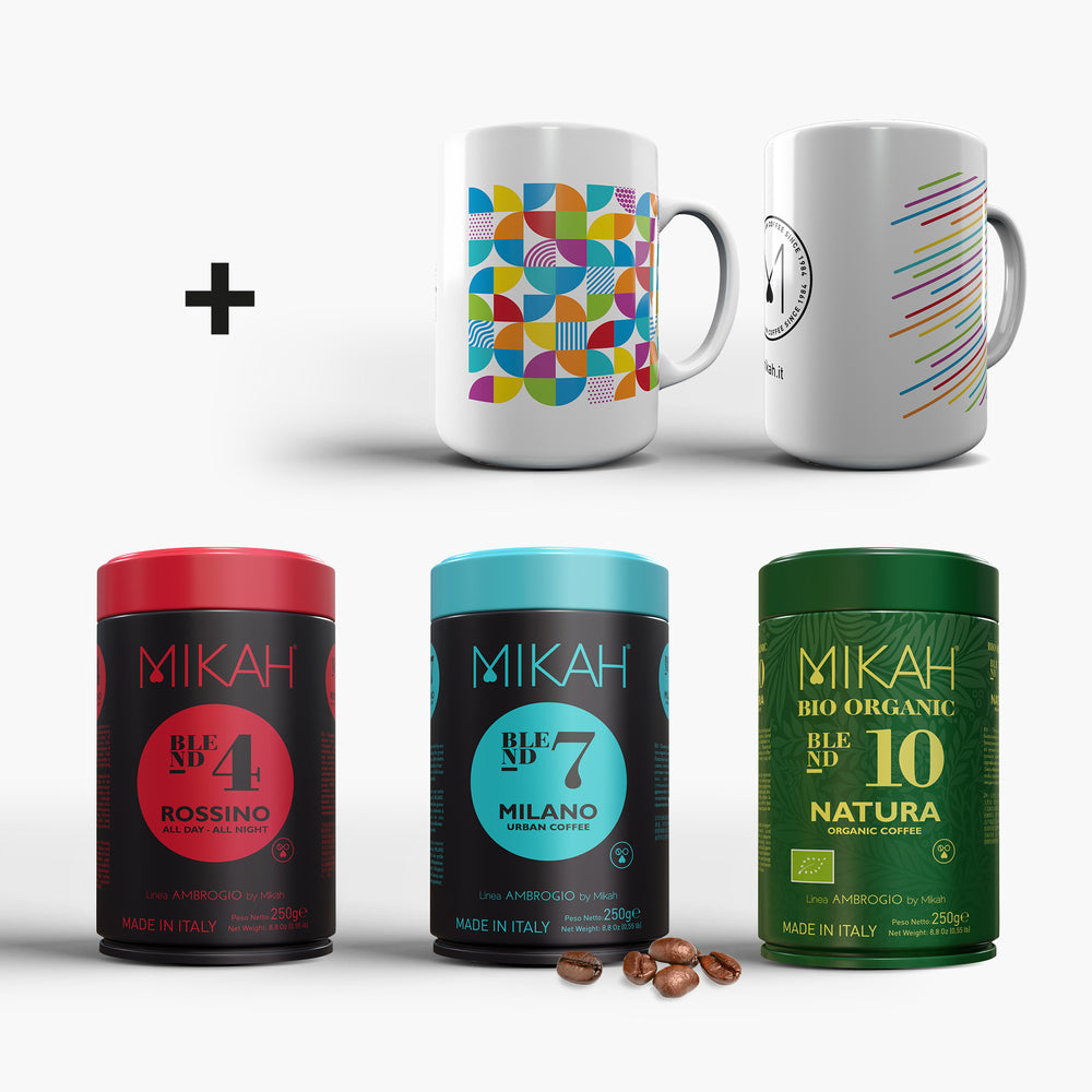 Tasting Kit: 3x Cans of coffee beans + 2x Free Mugs