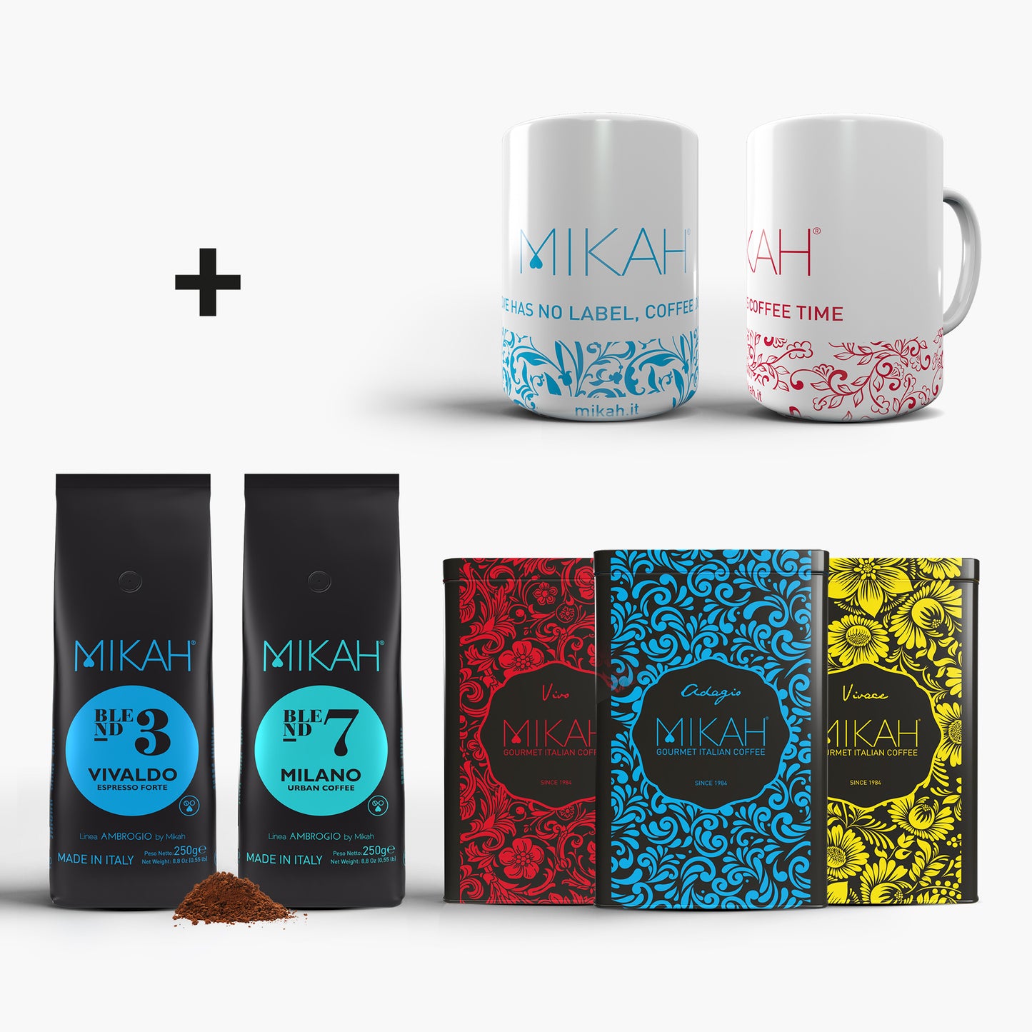 
                  
                    Collection Tasting Kit: 8x 250g coffee bags + 3 Collectible Tins + 2 Free Mugs
                  
                