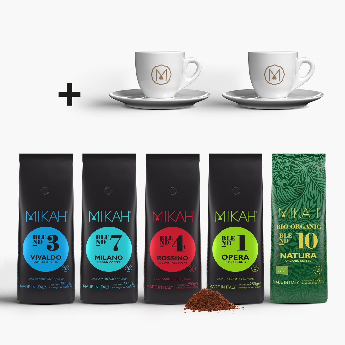 
                  
                    Espresso Tasting Kit: 5 Blends + 2 Free Espresso Cups
                  
                