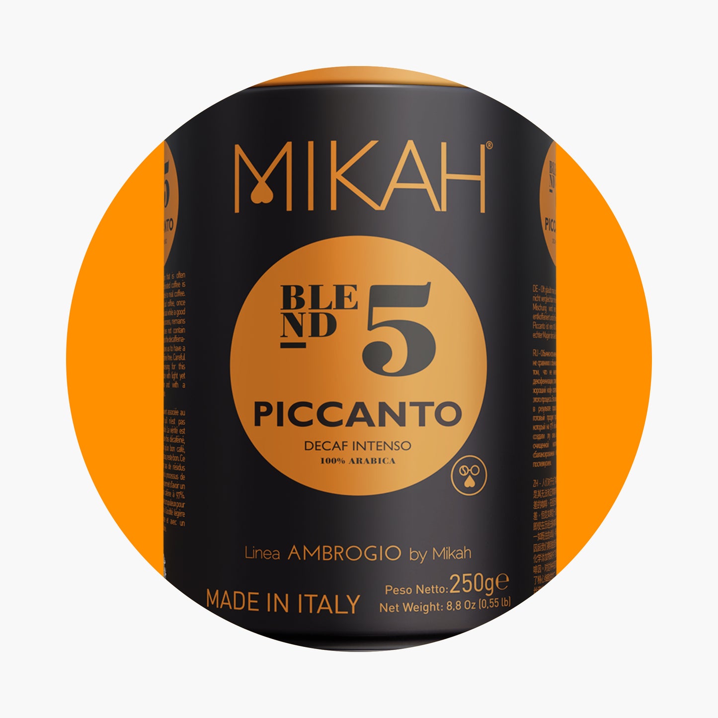 
                  
                    Piccanto N.5 Can - Decaffeinated 100% Arabica - 250gr
                  
                